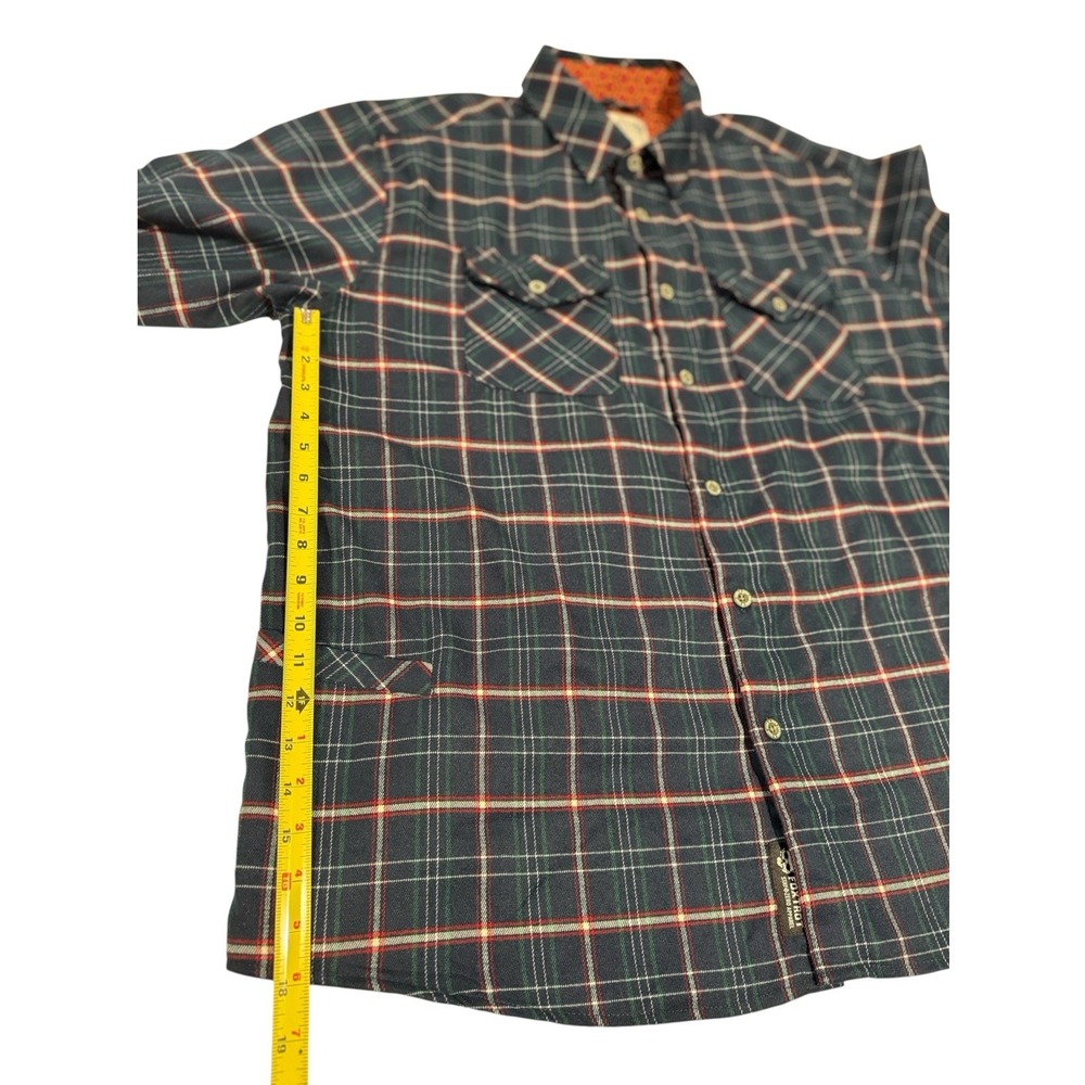 Zero Foxtrot Men’s Sz 3XL Multicolor Plaid Flannel Button Down Shirt Long Sleeve - Picture 4 of 15